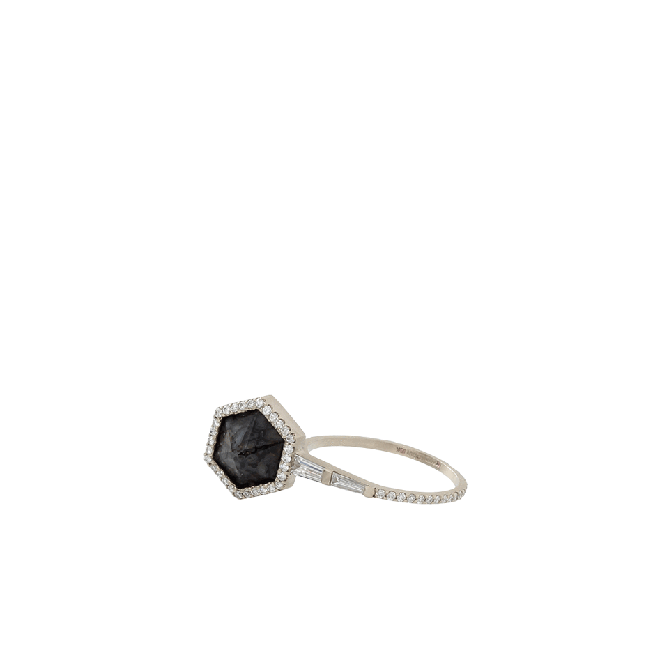 MONIQUE PEAN-Fossilized Dinosaur Bone Ring-WHITE GOLD