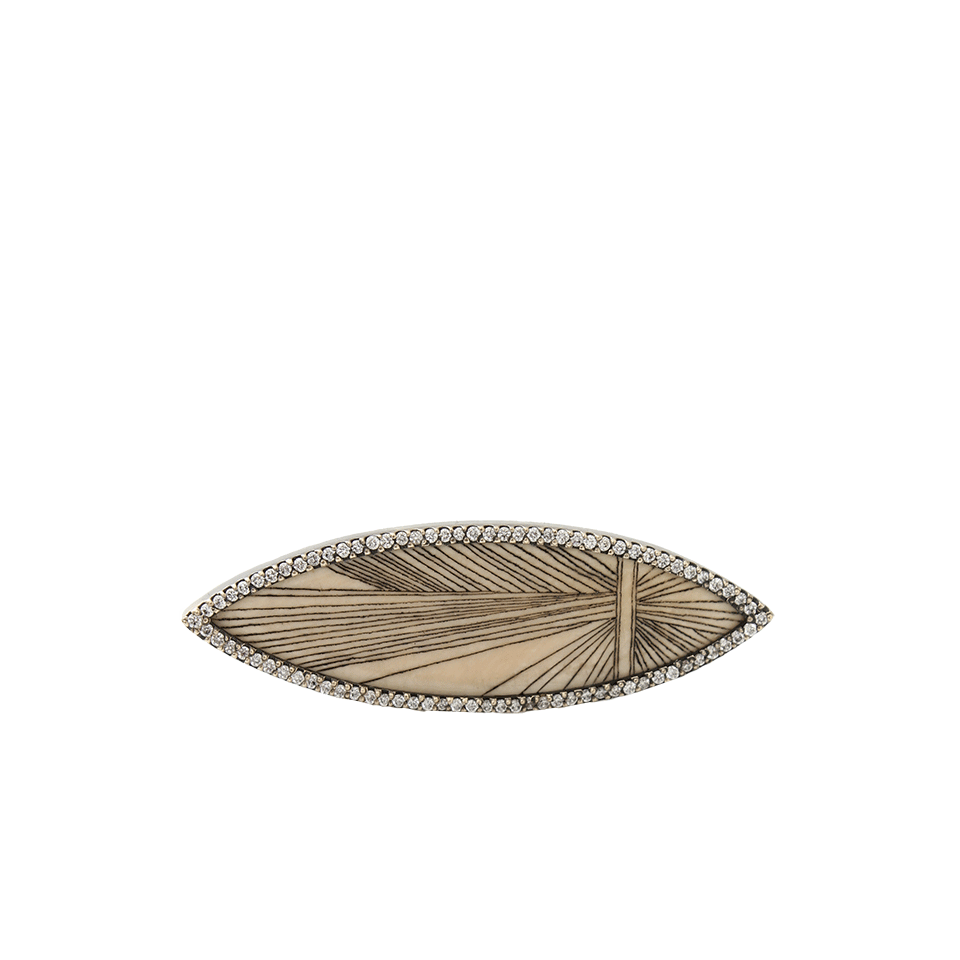MONIQUE PEAN-Fossilized Woolly Mammoth Muyal Ring-WHITE GOLD