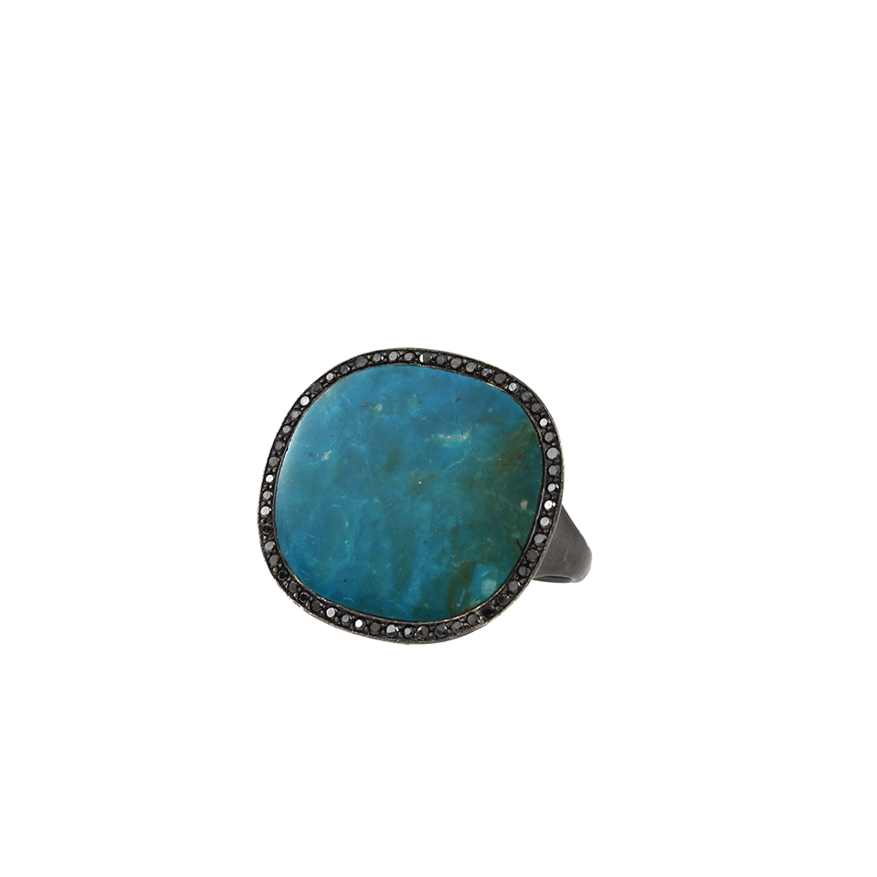MONIQUE PEAN-Opalina And Black Diamond Ring-WHITE GOLD