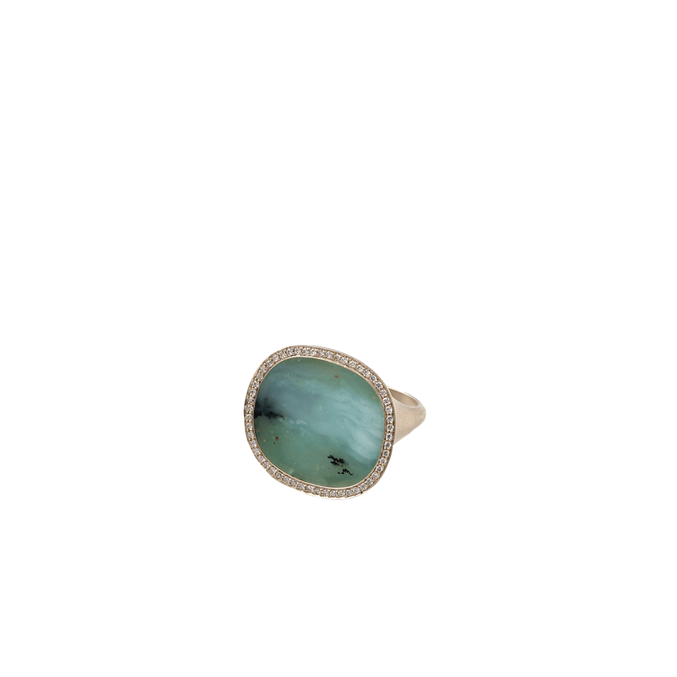MONIQUE PEAN-Opal And Diamond Pave Ring-WHITE GOLD