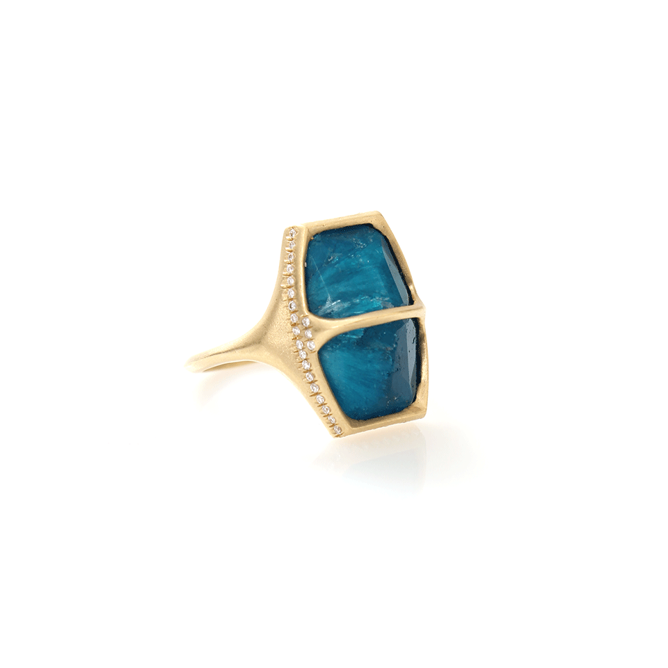MONIQUE PEAN-Cavansite Suspension Ring-YELLOW GOLD