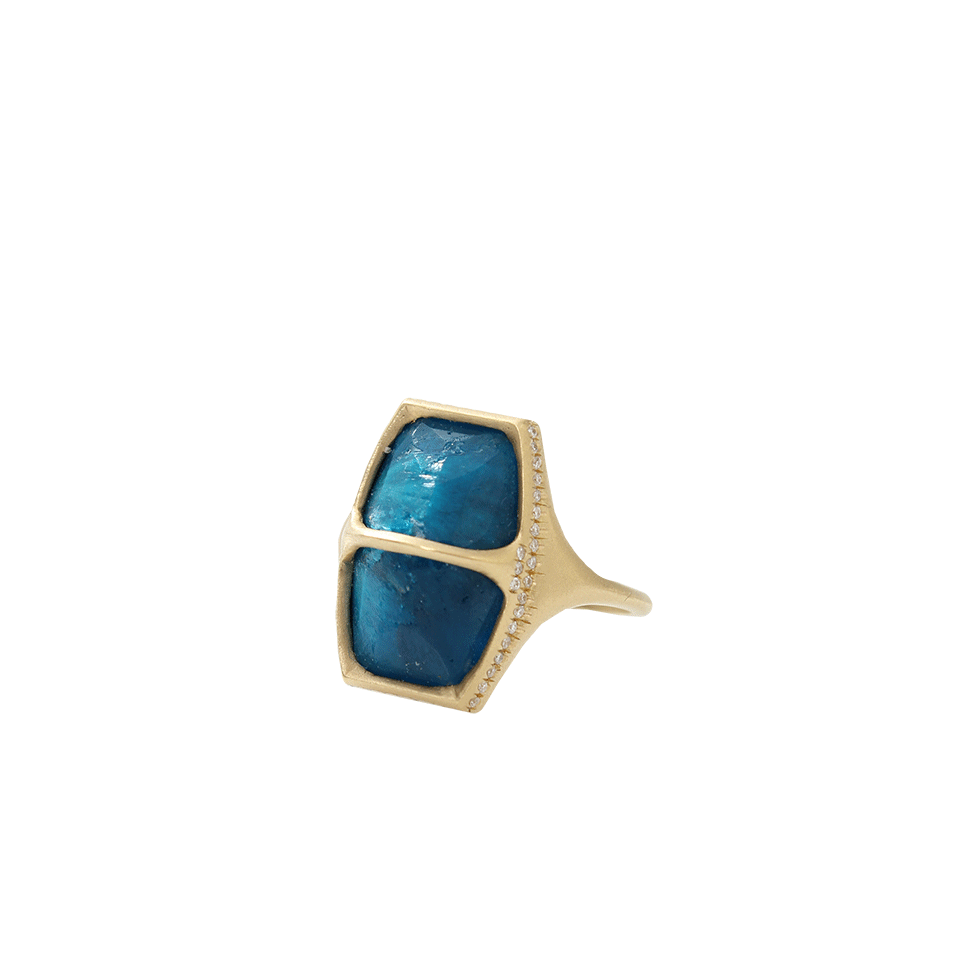 MONIQUE PEAN-Cavansite Suspension Ring-YELLOW GOLD