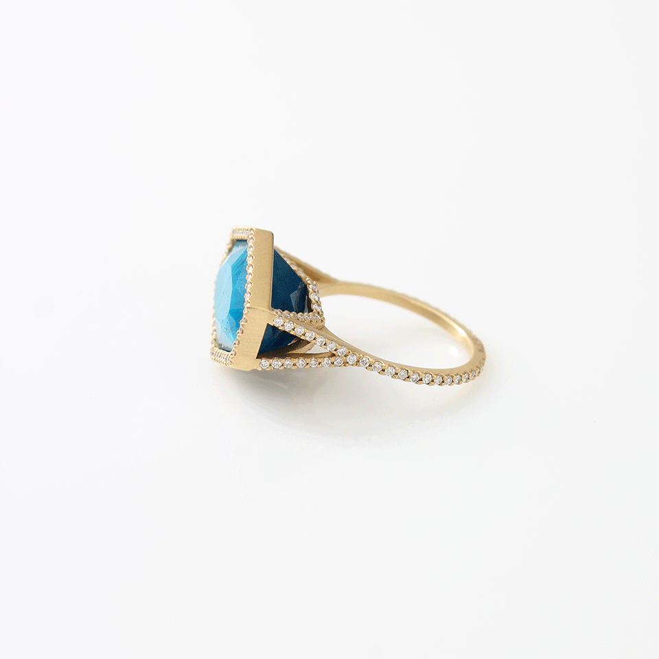 MONIQUE PEAN-Feceted Canvansite Ring-YELLOW GOLD