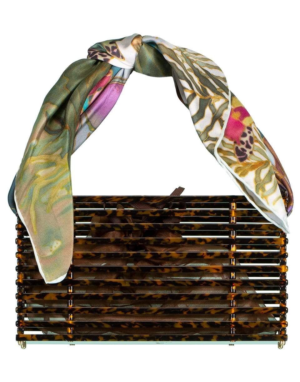 MONTUNAS-Tortoiseshell Trellis Guaria Bag-TORT