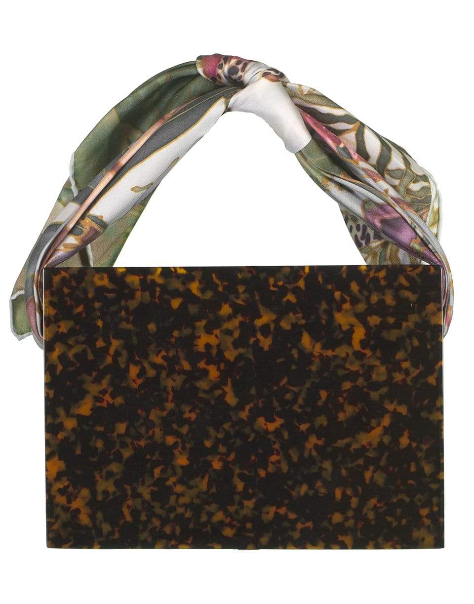 MONTUNAS-Tortoiseshell Guaria Scarf Handle Bag-TORTOISE