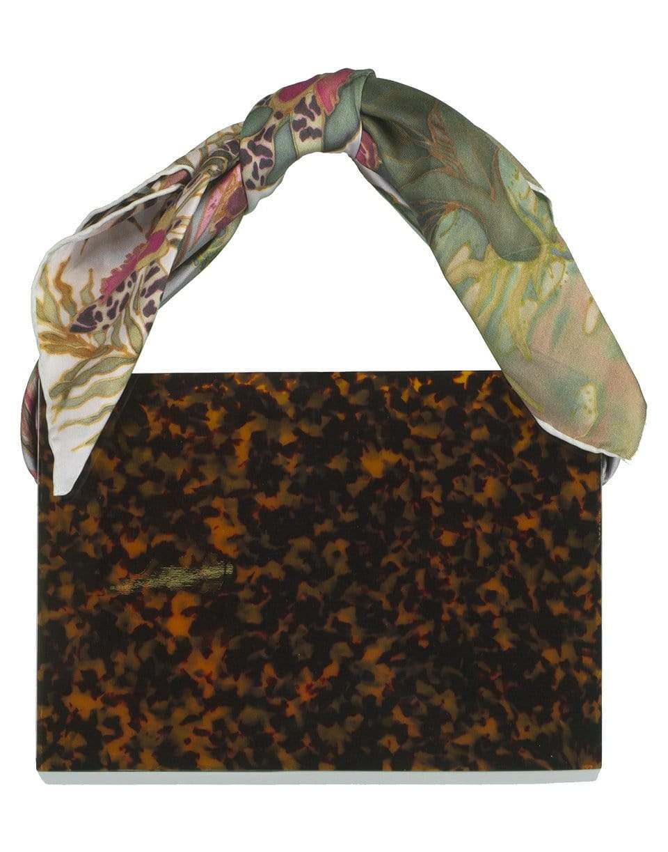 MONTUNAS-Tortoiseshell Guaria Scarf Handle Bag-TORTOISE
