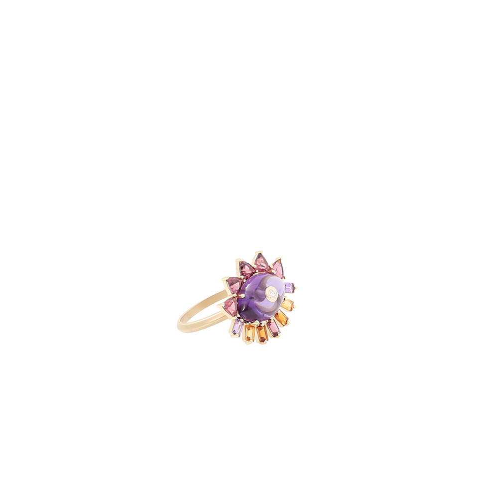 MORAIS x BASHA-Melissa Evil Eye Gemstone Ring-YELLOW GOLD
