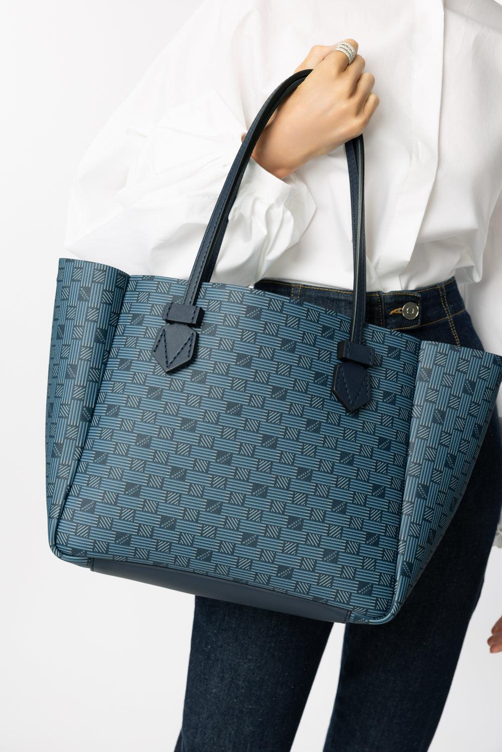 Vincennes Reversible Tote - Navy Green-BLUE/GRN-O/S-HANDBAGTOTES-MOREAU