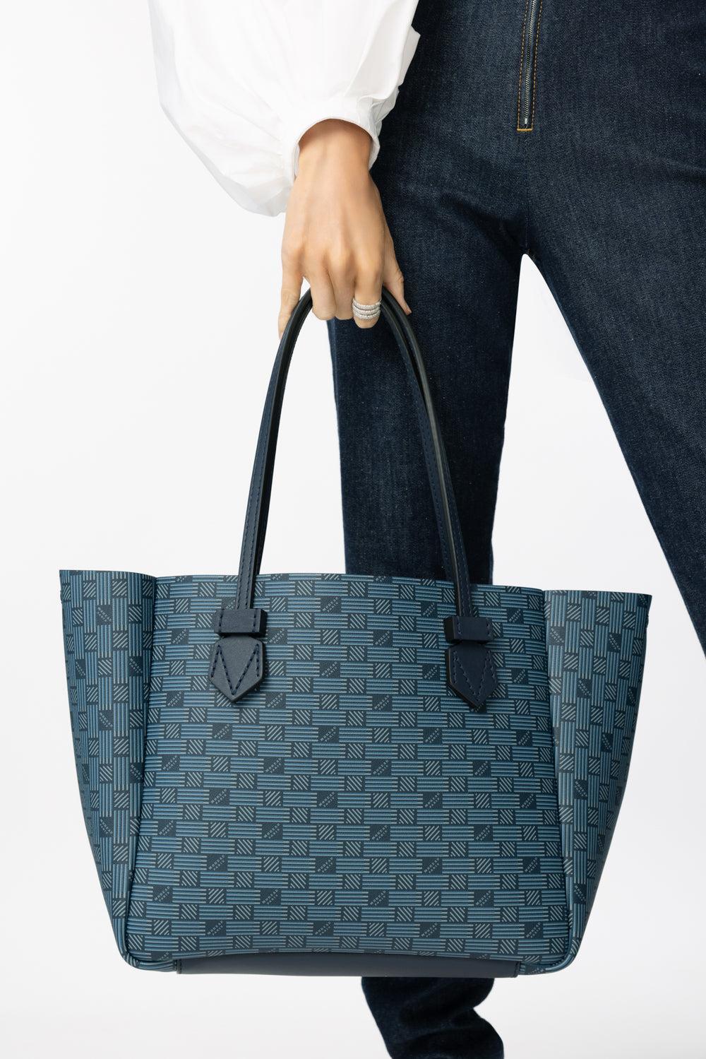 Vincennes Reversible Tote - Navy Green-BLUE/GRN-O/S-HANDBAGTOTES-MOREAU