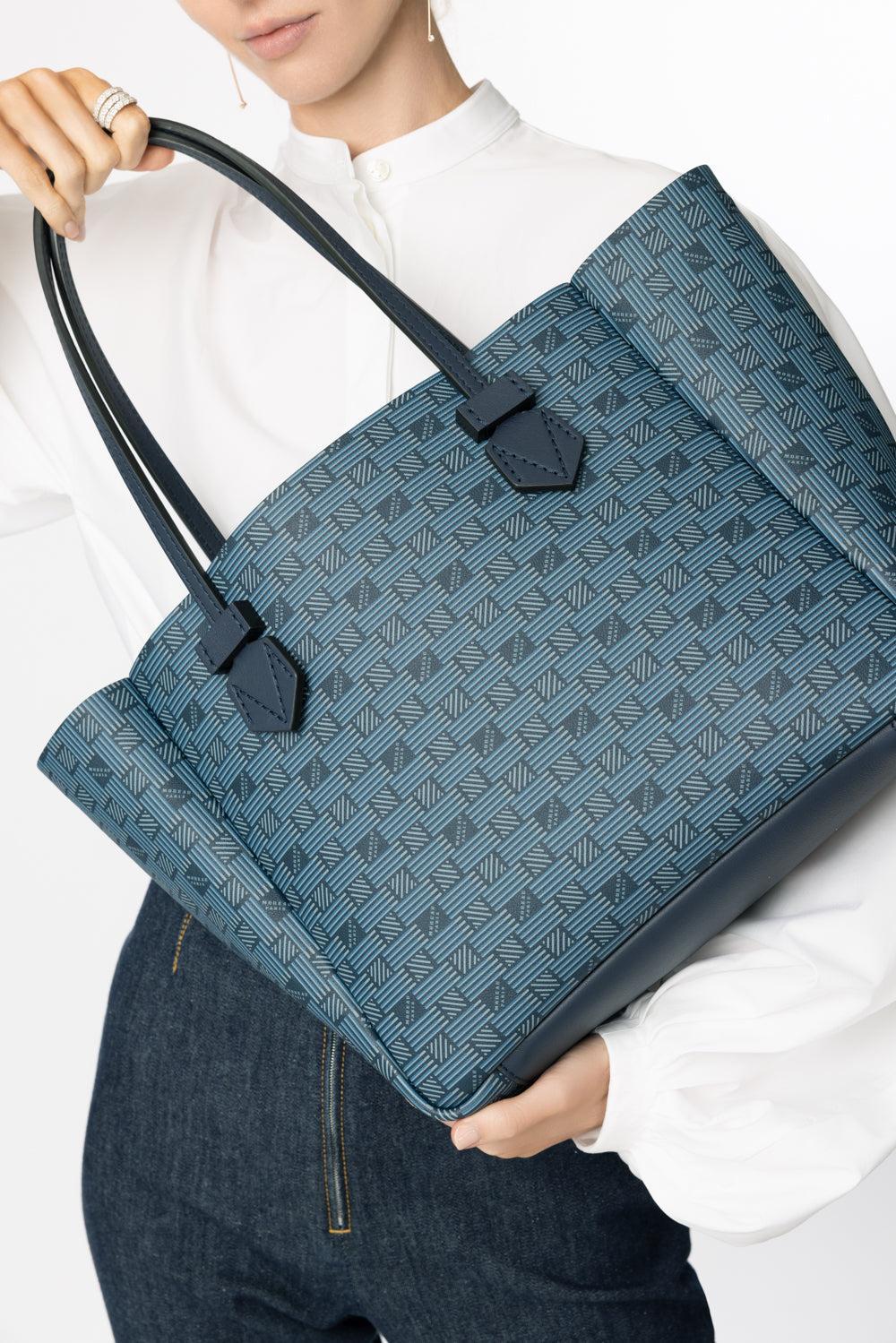 Vincennes Reversible Tote - Navy Green-BLUE/GRN-O/S-HANDBAGTOTES-MOREAU