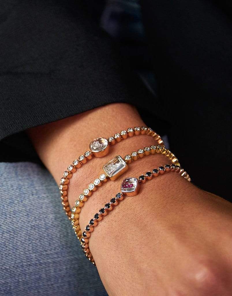 MORITZ GLIK-Corda Ruby Shaker Bracelet-ROSE GOLD