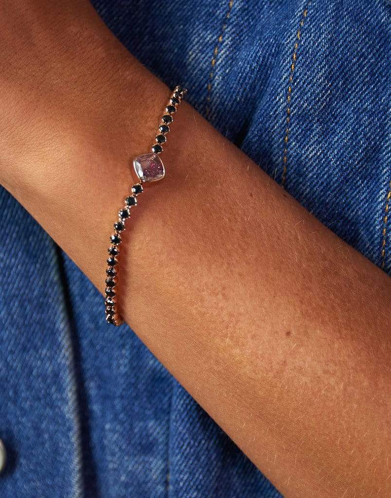 MORITZ GLIK-Corda Ruby Shaker Bracelet-ROSE GOLD