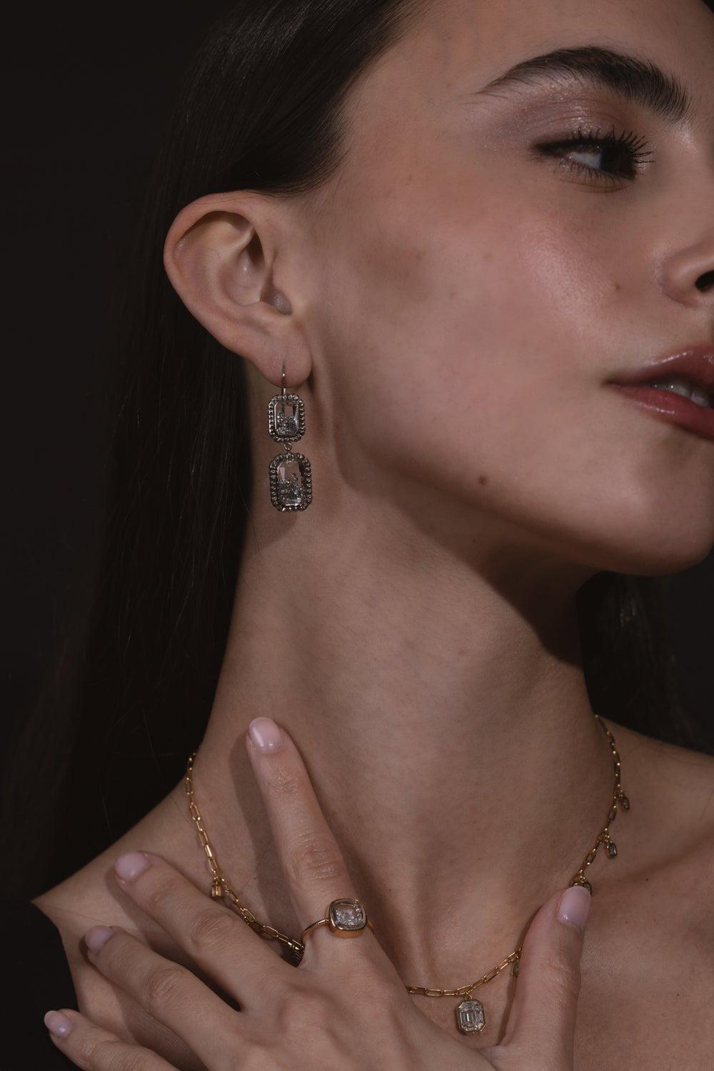 MORITZ GLIK-Double Chocolate Shaker Earrings-PLDM