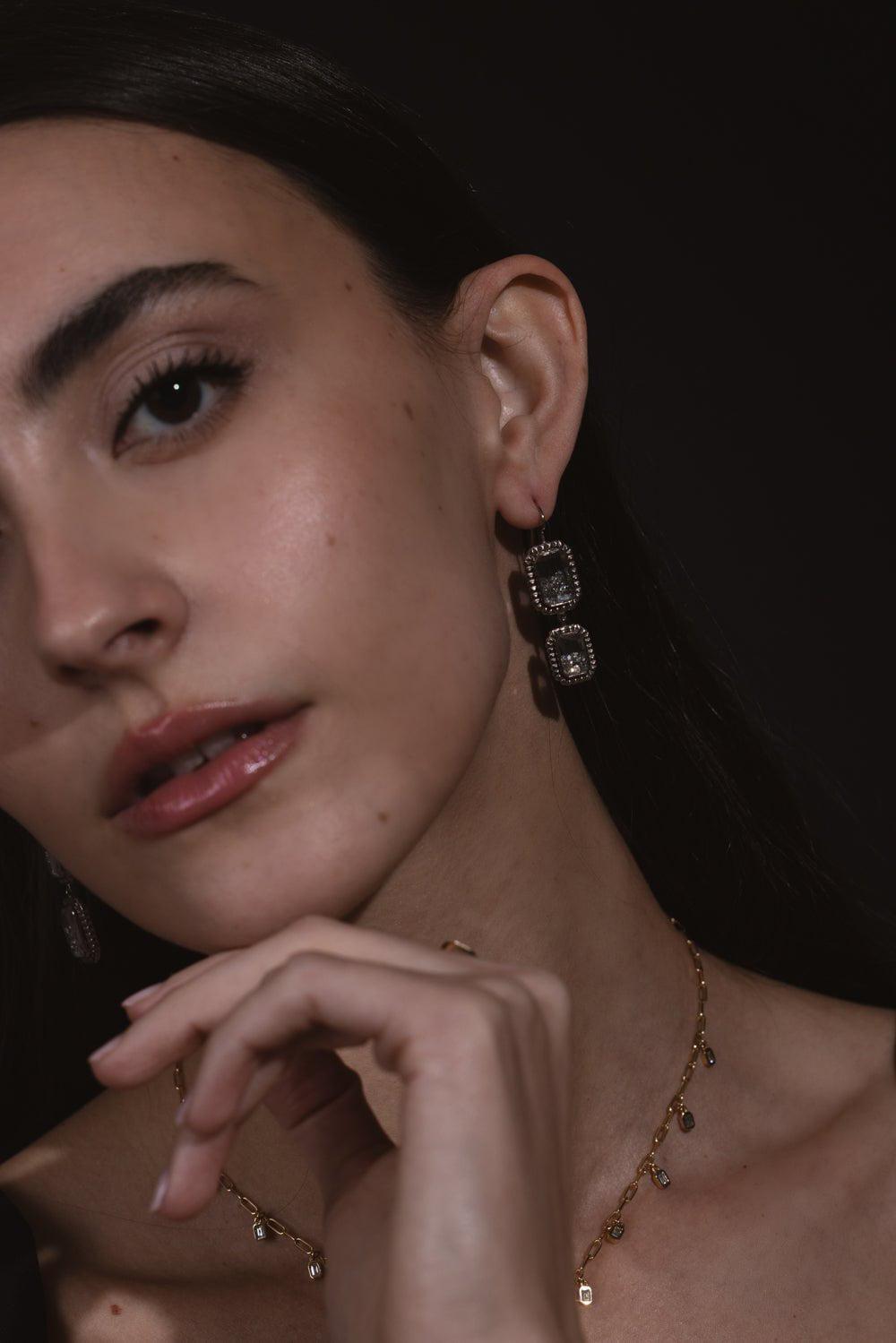 MORITZ GLIK-Double Chocolate Shaker Earrings-PLDM