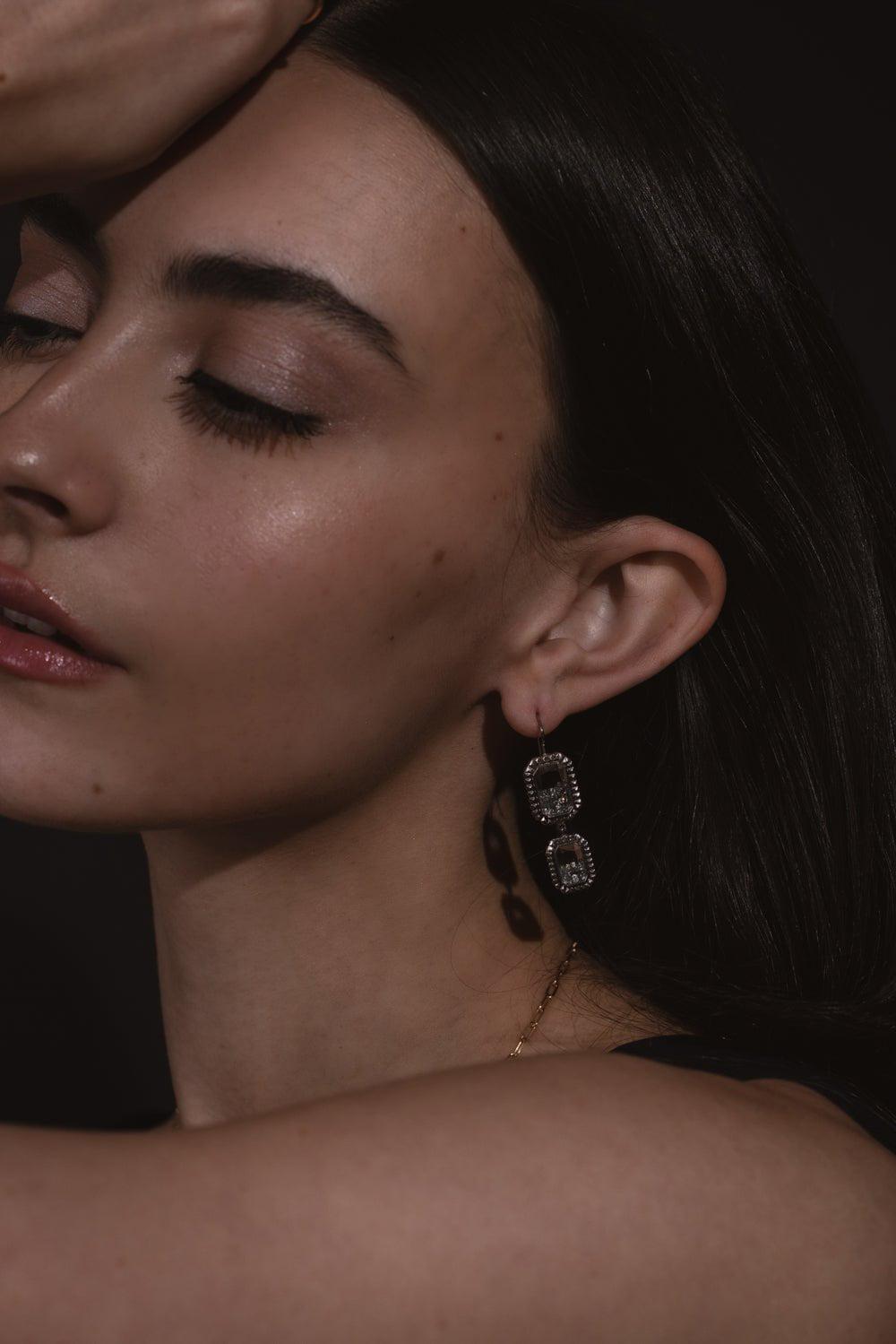 MORITZ GLIK-Double Chocolate Shaker Earrings-PLDM