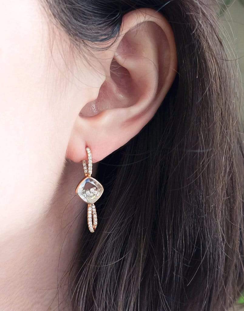 MORITZ GLIK-Laço Shaker Earrings-ROSE GOLD