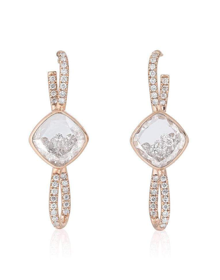 MORITZ GLIK-Laço Shaker Earrings-ROSE GOLD