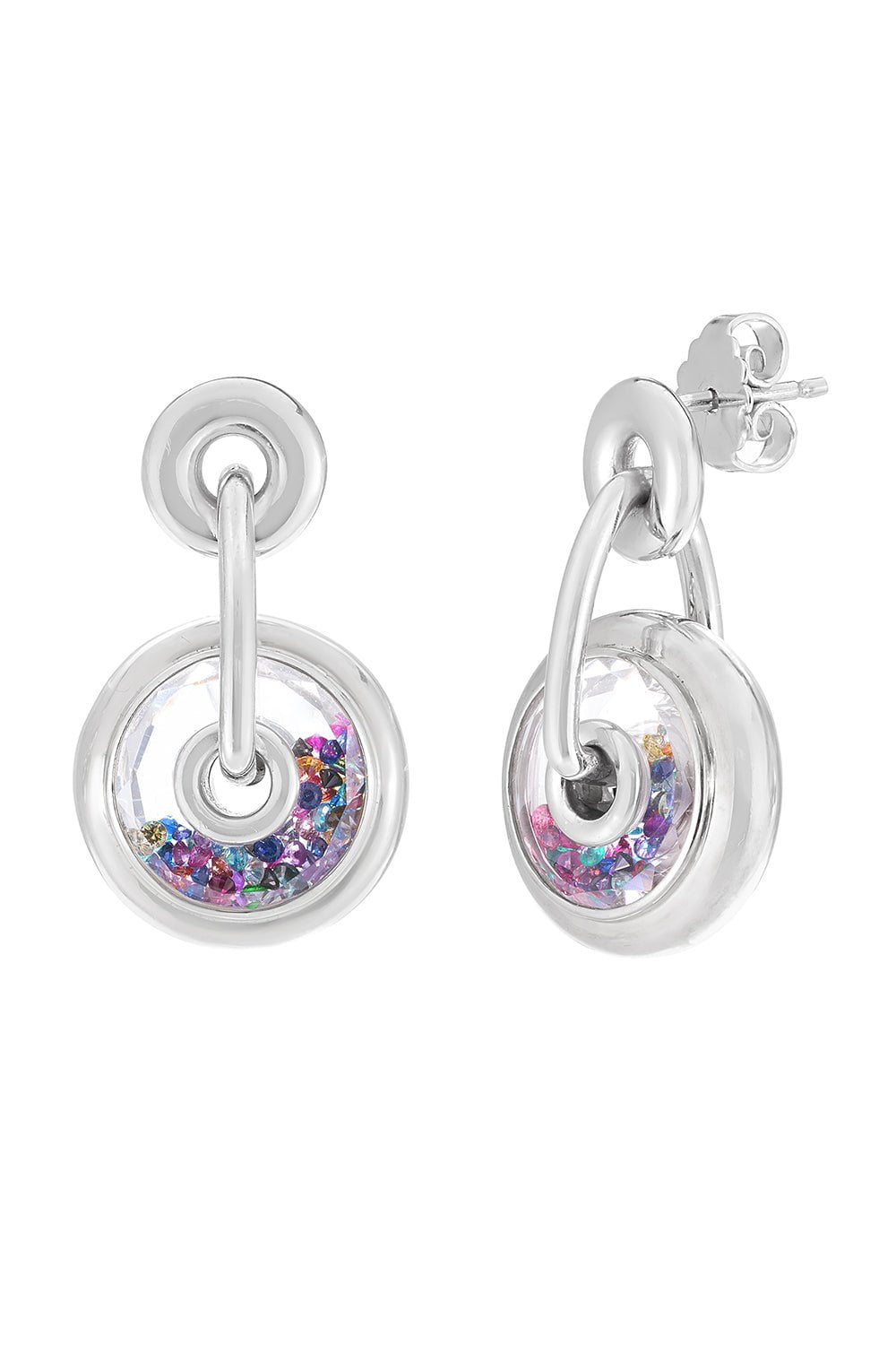 MORITZ GLIK-Roda Confetti Earrings-WHITE GOLD