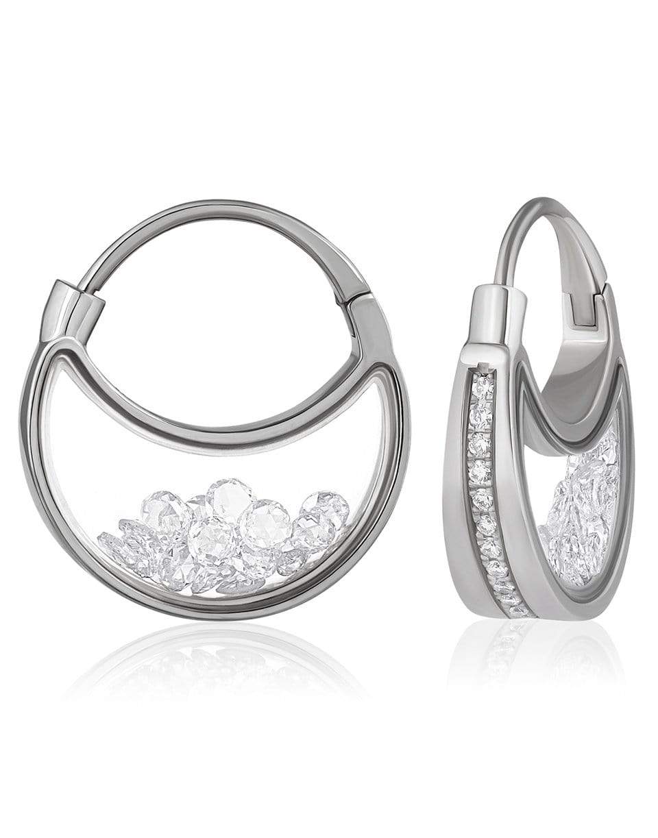 The Purses Diamond Shaker Pave Earrings
