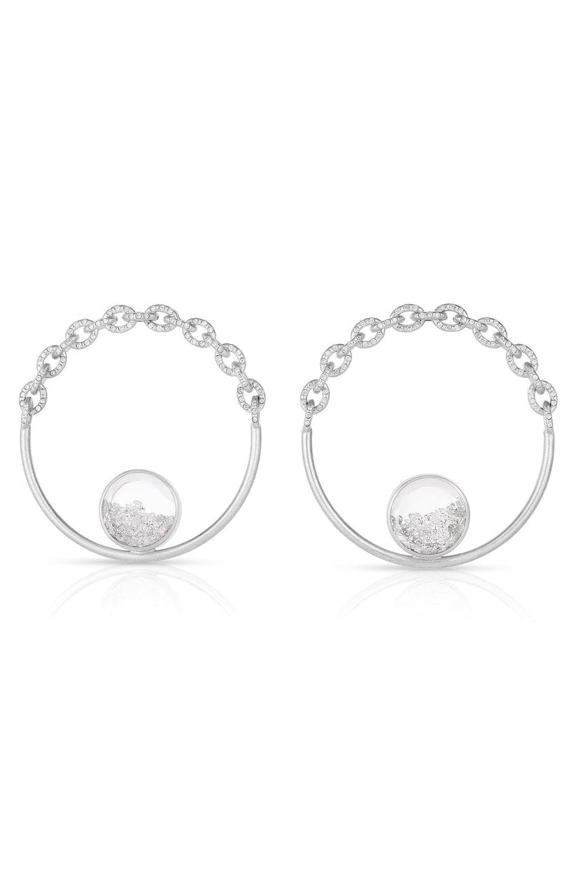 MORITZ GLIK-Trupe Pave Earrings-WHITE GOLD