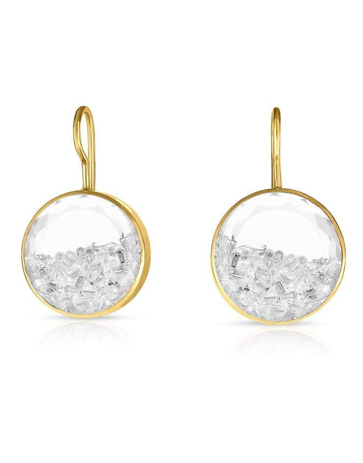 MORITZ GLIK-Core 12 Diamond Kaleidoscope Shaker Earrings-YELLOW GOLD