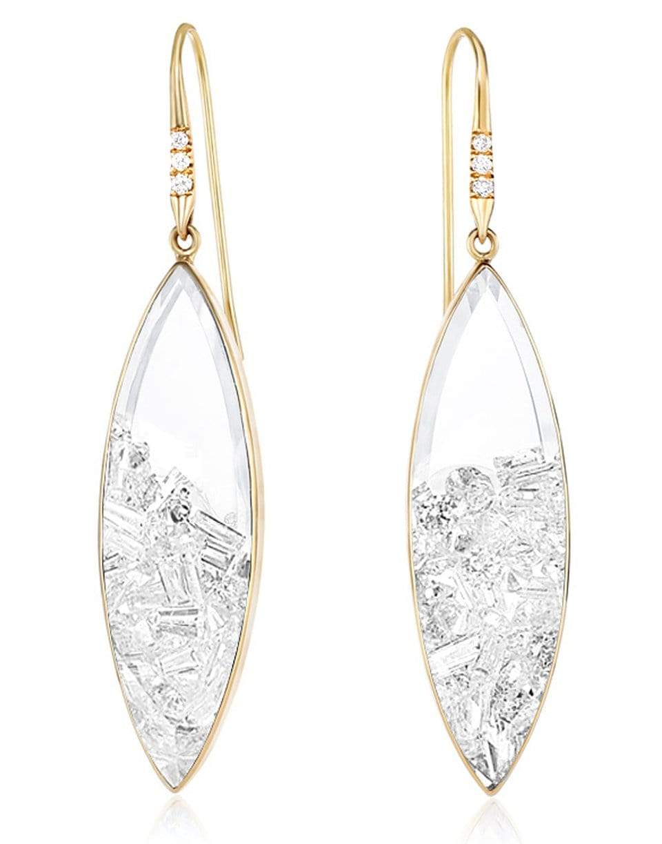 MORITZ GLIK-Diamond Marquise Shaker Drop Earrings-YELLOW GOLD