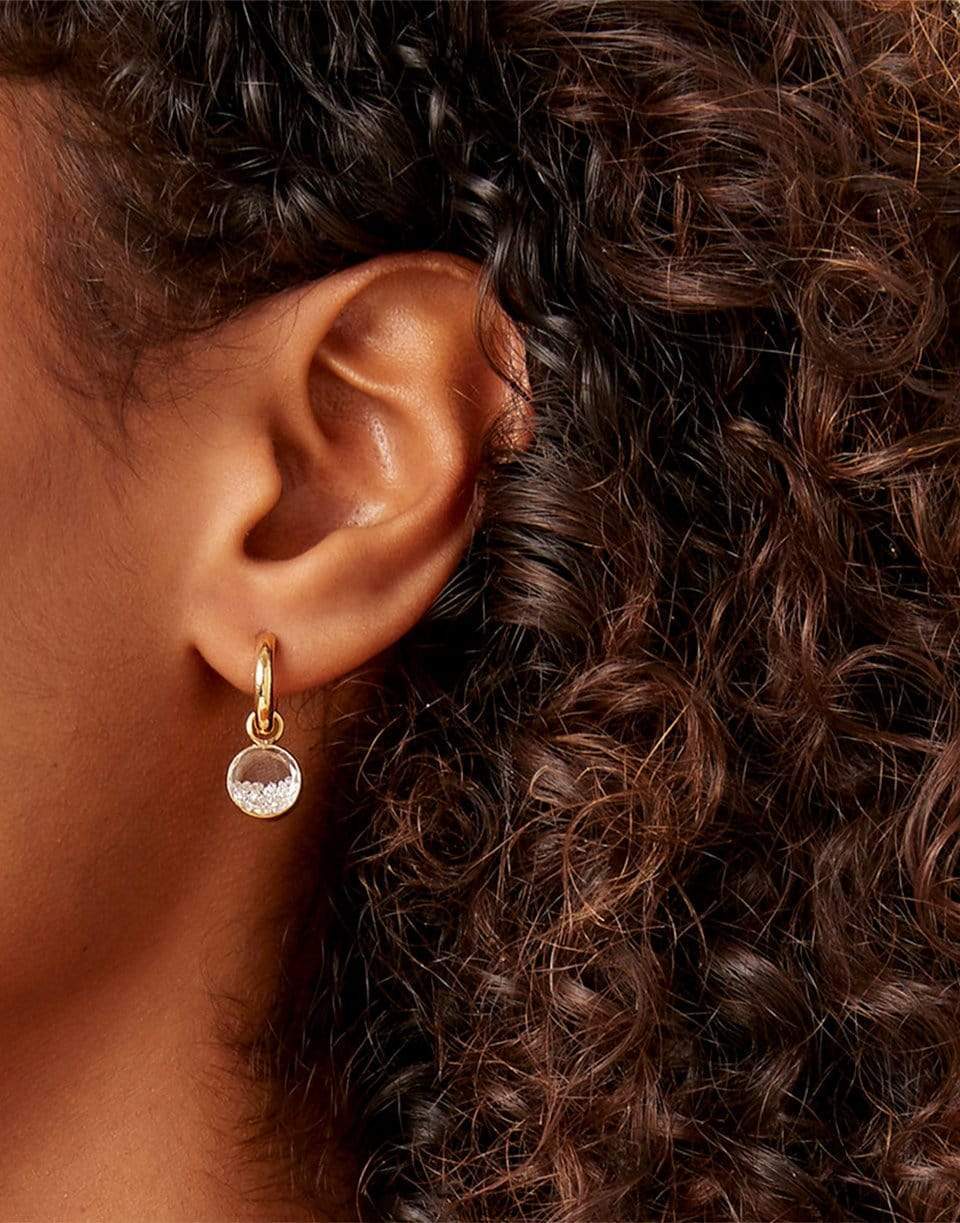 MORITZ GLIK-Diamond Shaker Baby Hoops-YELLOW GOLD
