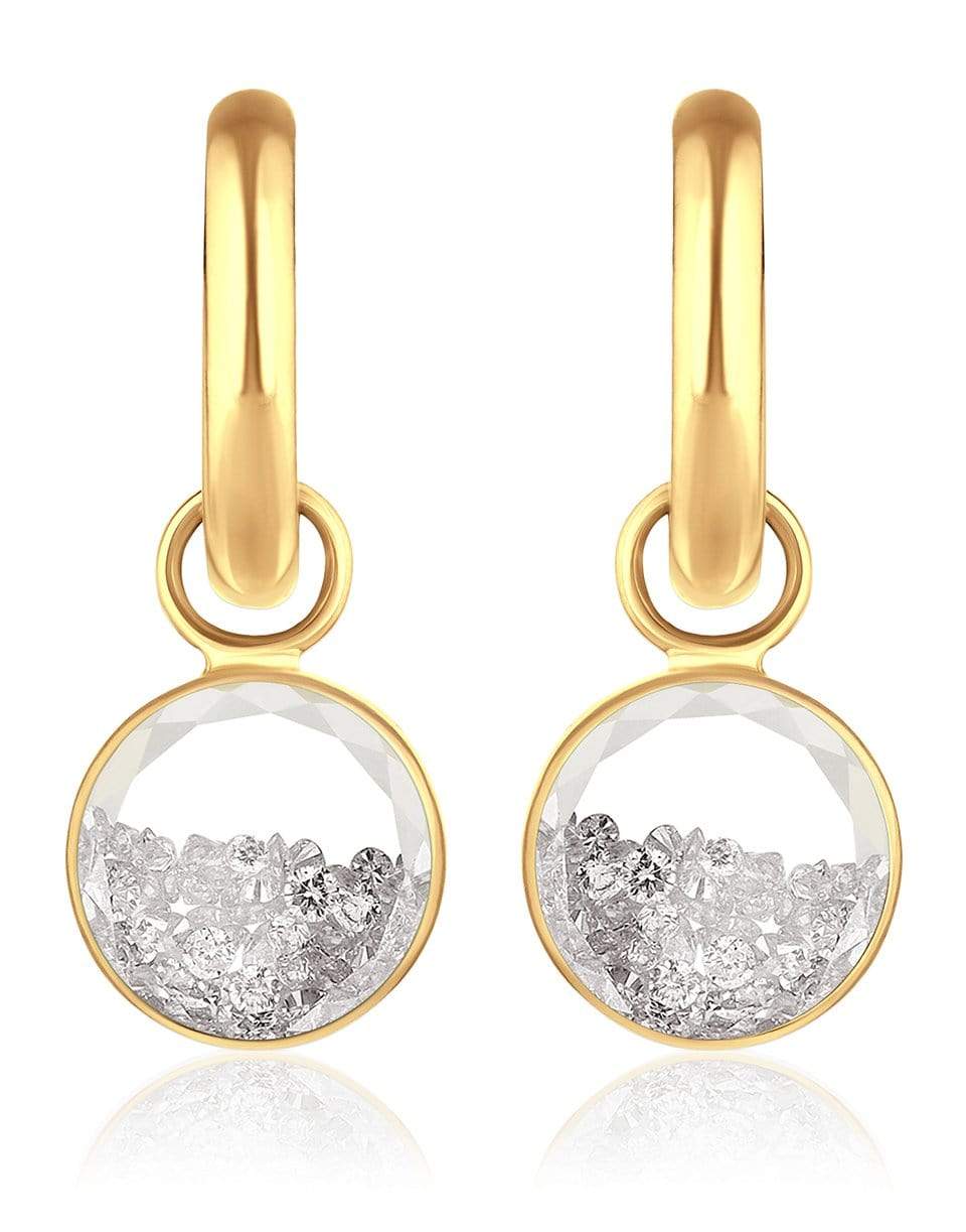 MORITZ GLIK-Diamond Shaker Baby Hoops-YELLOW GOLD