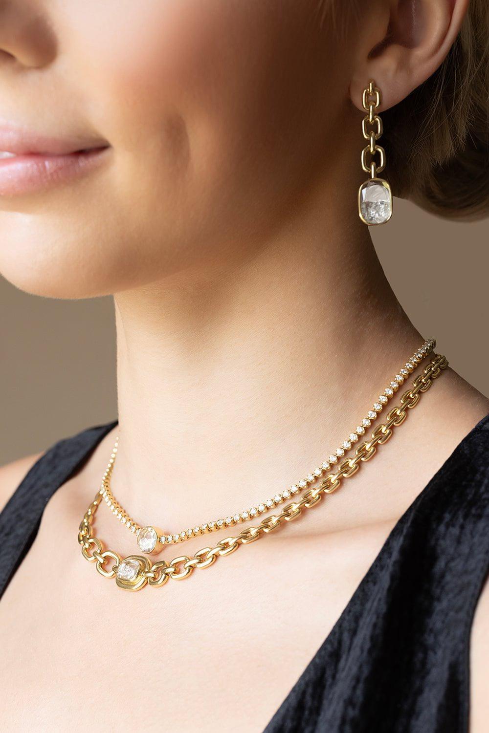 MORITZ GLIK-Elo Drop Earrings-YELLOW GOLD