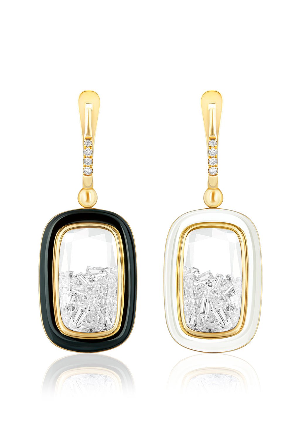 MORITZ GLIK-Janela Enamel Earrings-YELLOW GOLD