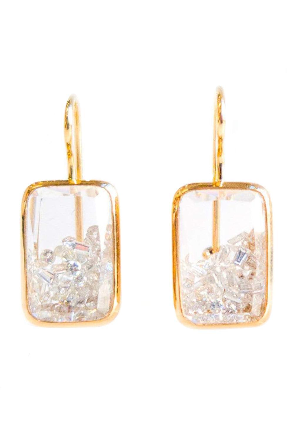 Rectangle Drop Shaker Earring - Yellow Gold-YELLOW GOLD-JEWELRYFINE JEWELEARRING-MORITZ GLIK