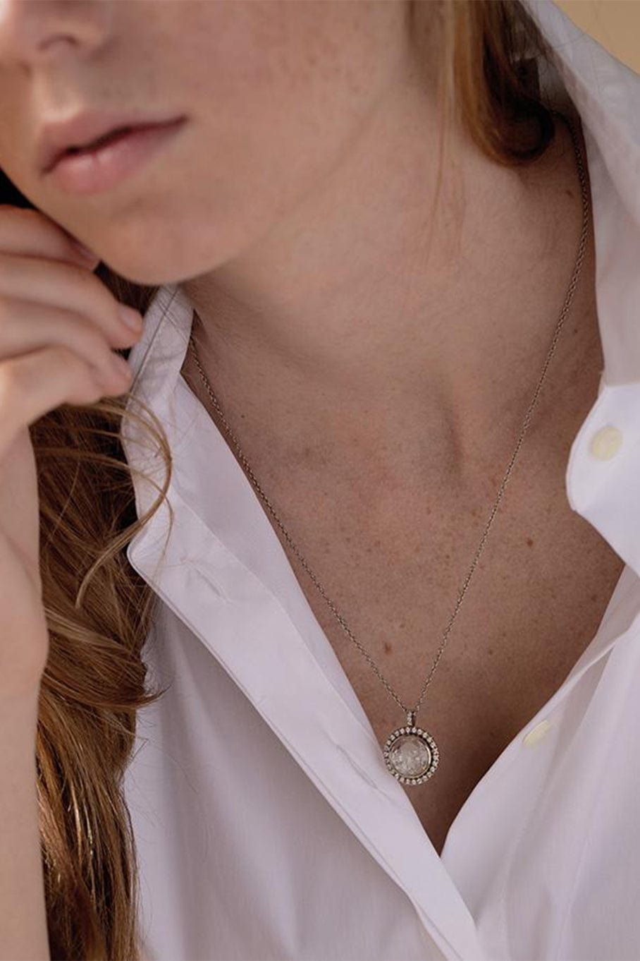 MORITZ GLIK-Diamond Kaleidoscope Shaker Necklace-PLDM