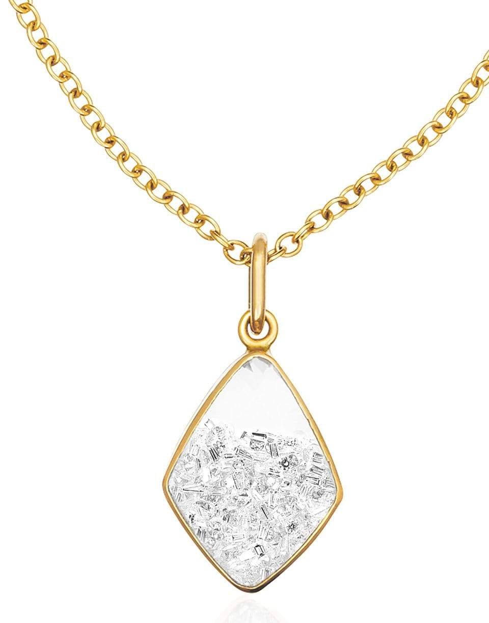 MORITZ GLIK-Baby Kite Shaker Diamond Shaker Necklace-ROSE GOLD