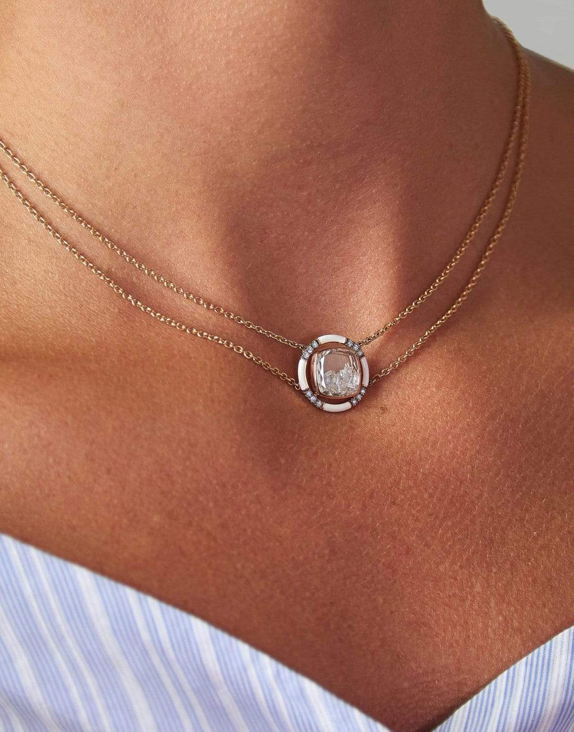 MORITZ GLIK-Volante Necklace-ROSE GOLD