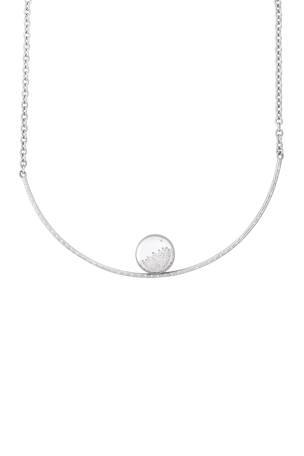 Diamond Shaker Pave Necklace-WHITE GOLD-JEWELRYFINE JEWELNECKLACE O-MORITZ GLIK