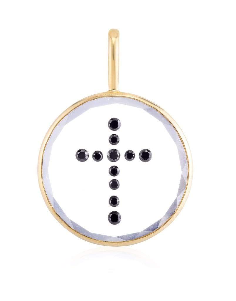 MORITZ GLIK-Large Vitrô Cross Charm-YELLOW GOLD