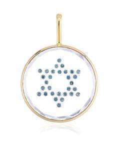 MORITZ GLIK-Large Vitrô Star of David Charm-YELLOW GOLD