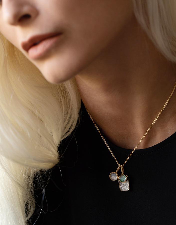 MORITZ GLIK-Naipe Diamond Shaker Charm-YELLOW GOLD