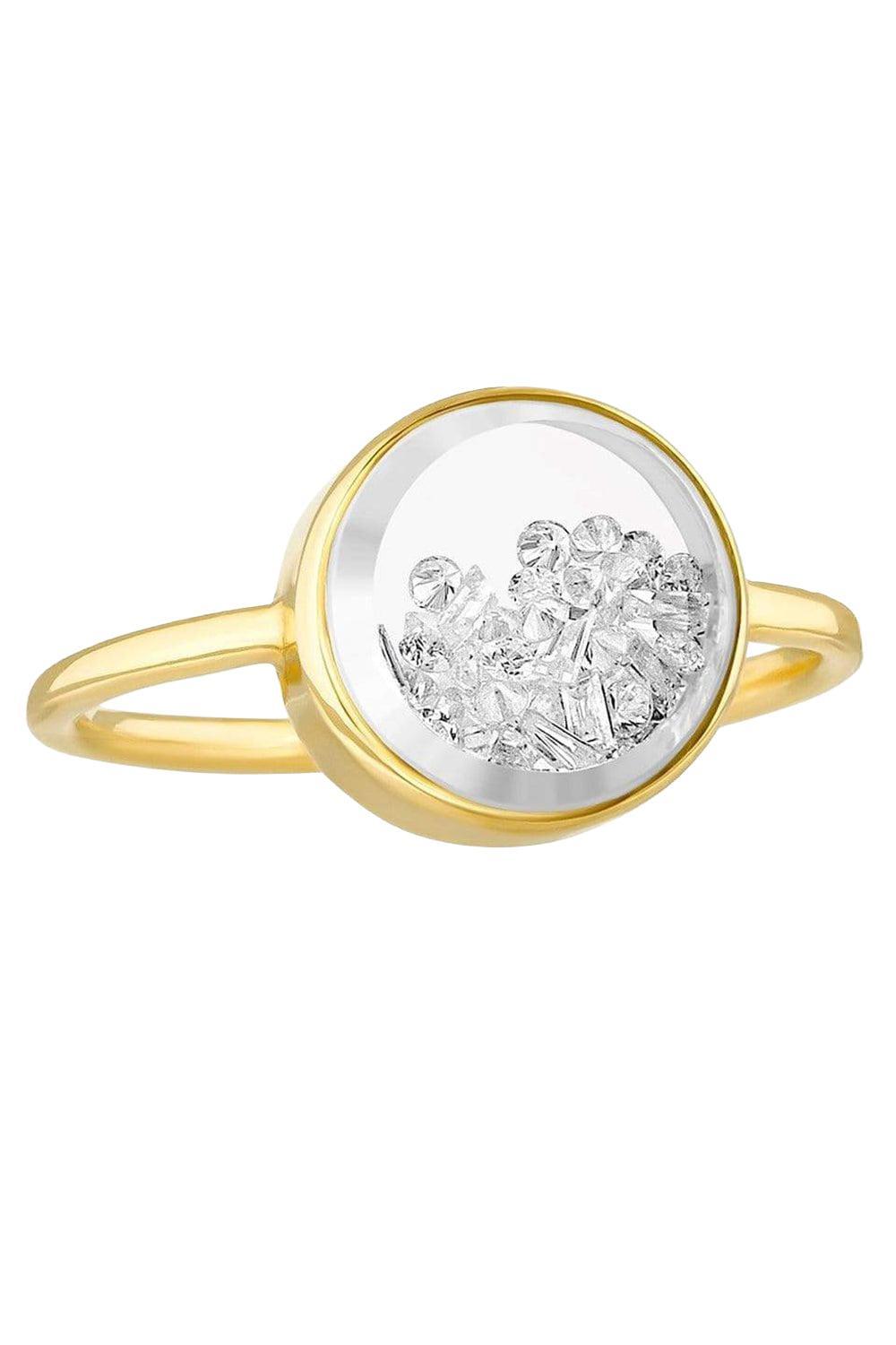 Round Core Baby Diamond Shaker Ring-ROSE GOLD-6.5-JEWELRYFINE JEWELRING-MORITZ GLIK