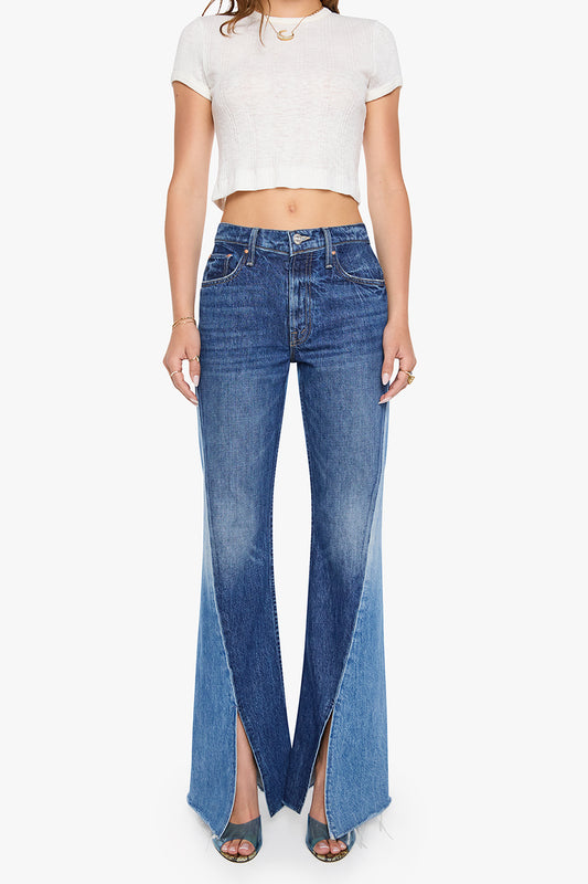 Bookie Slit Twisted Heel Frayed Pant-BLUE-25-CLOTHINGPANTDENIM-MOTHER