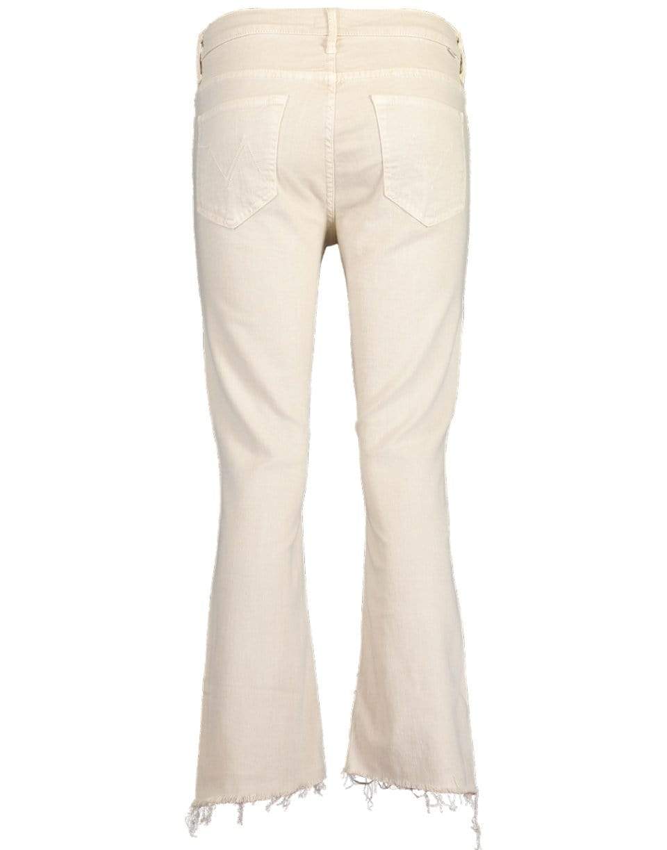 MOTHER-The Insider Crop Step Fray Jean in Tiv Toasted Ivory-