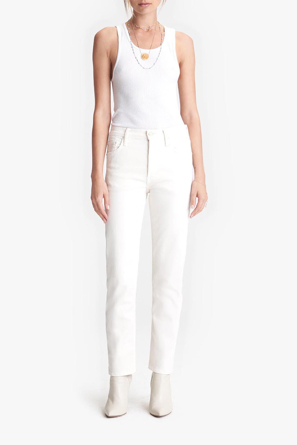 MOTHER-The Tomcat Ankle Pant - Cream Puffs-