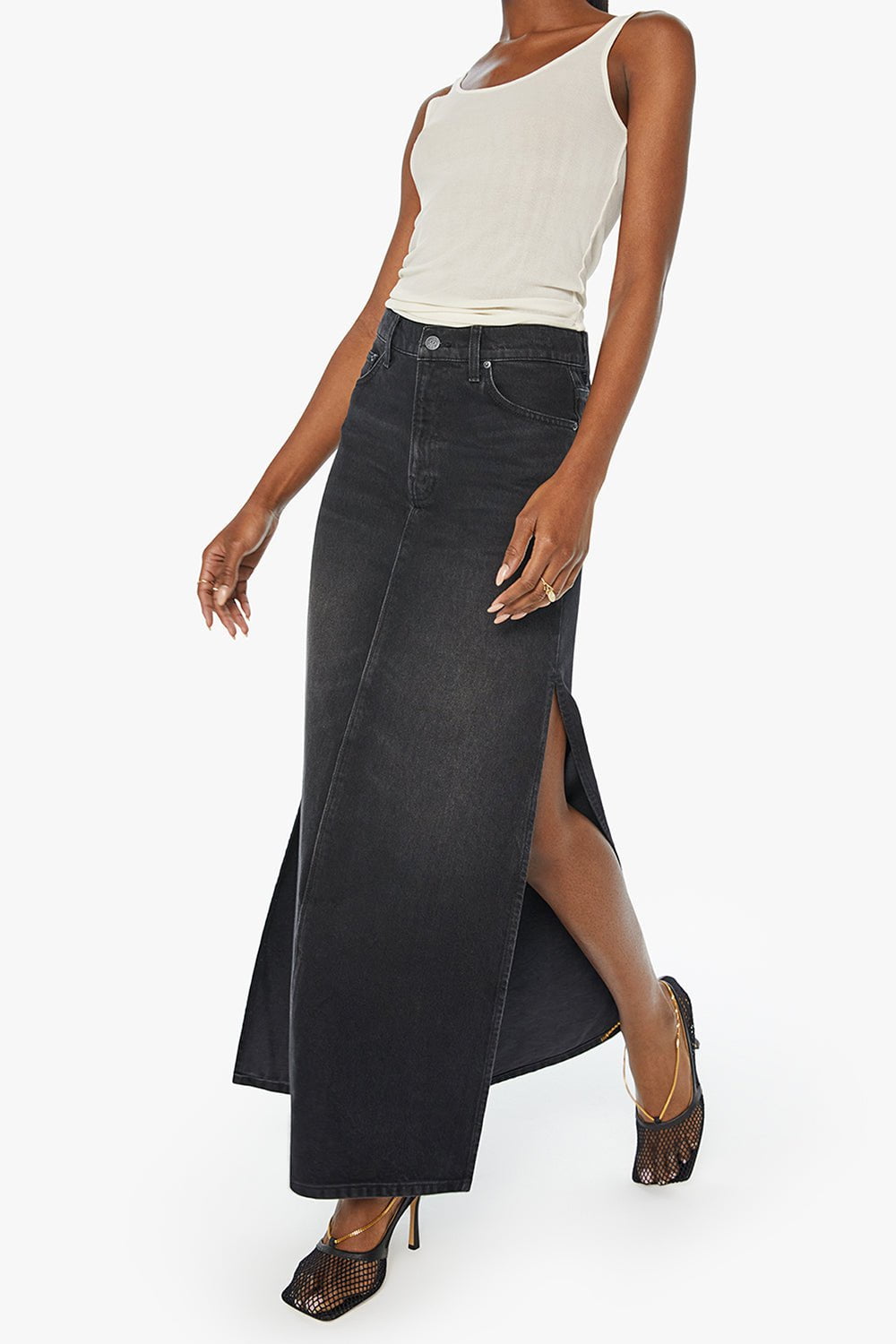 MOTHER-The Fun Dip Slice Skirt-