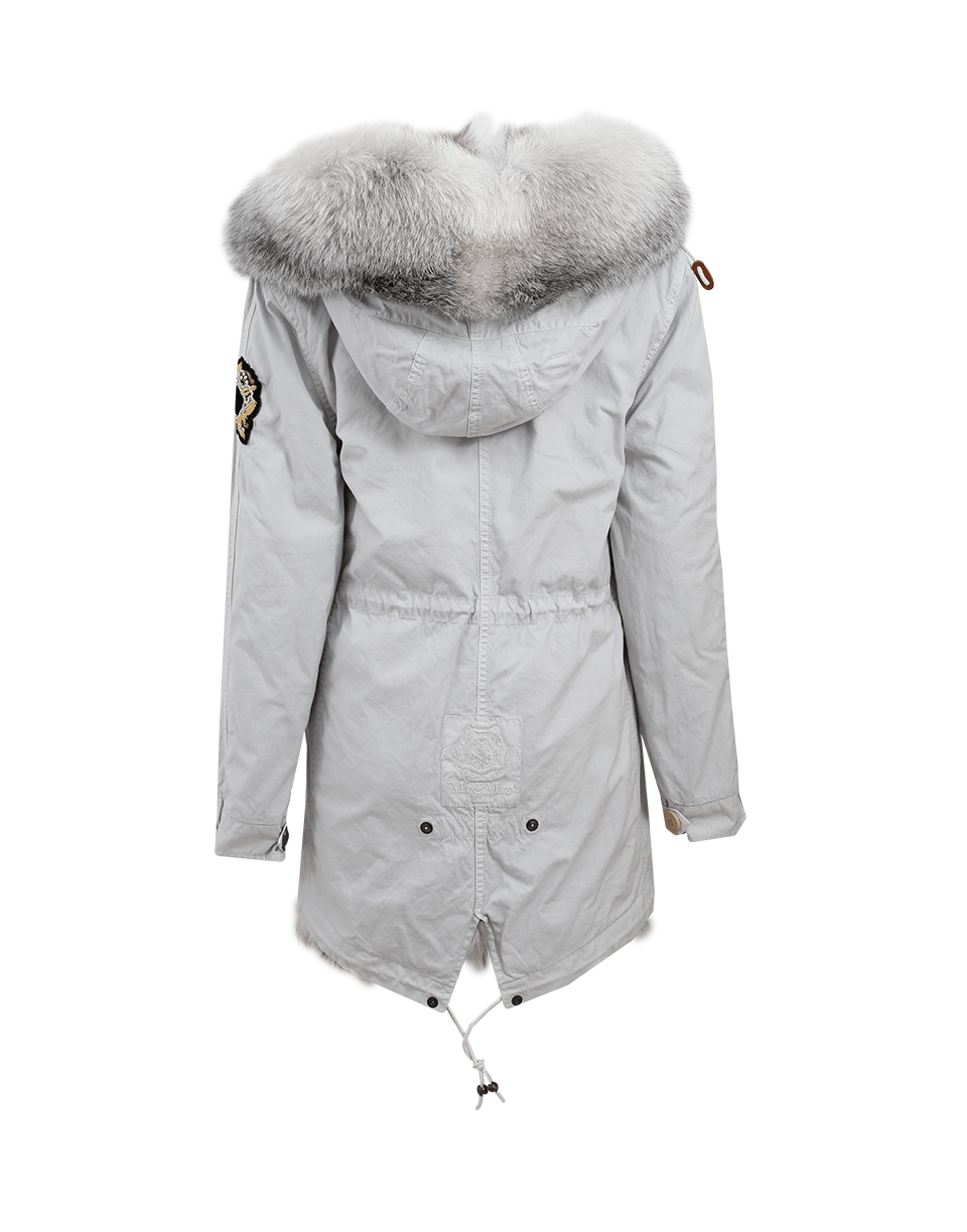 MR & MRS ITALY-St. Moritz Embroidered Canvas Parka-PLATINUM