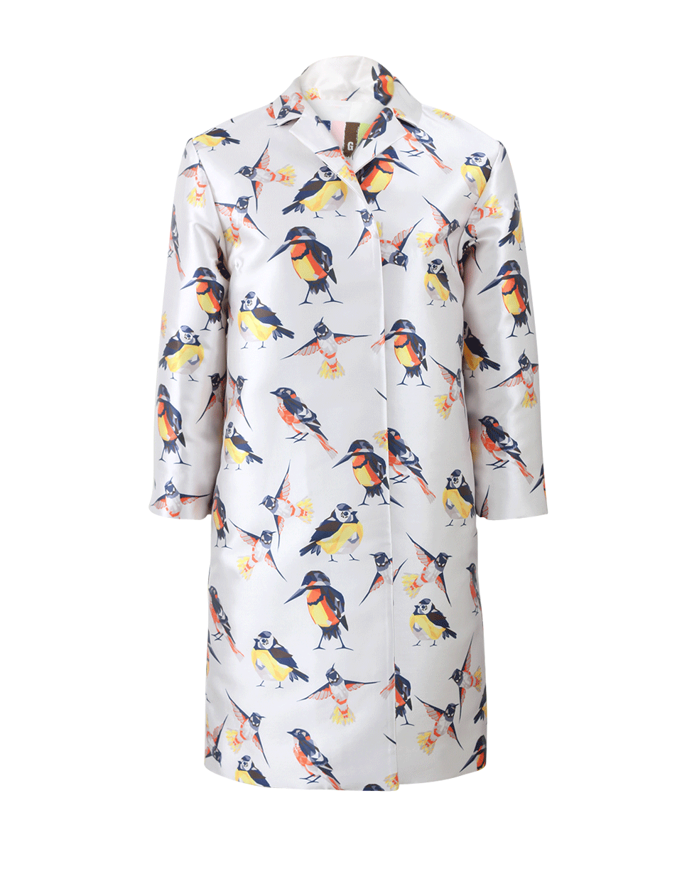 MSGM-Bird Print Coat-