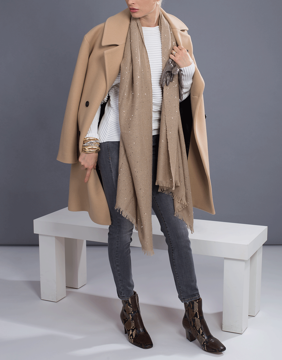 MSGM-Cappotto Self Belt Coat-