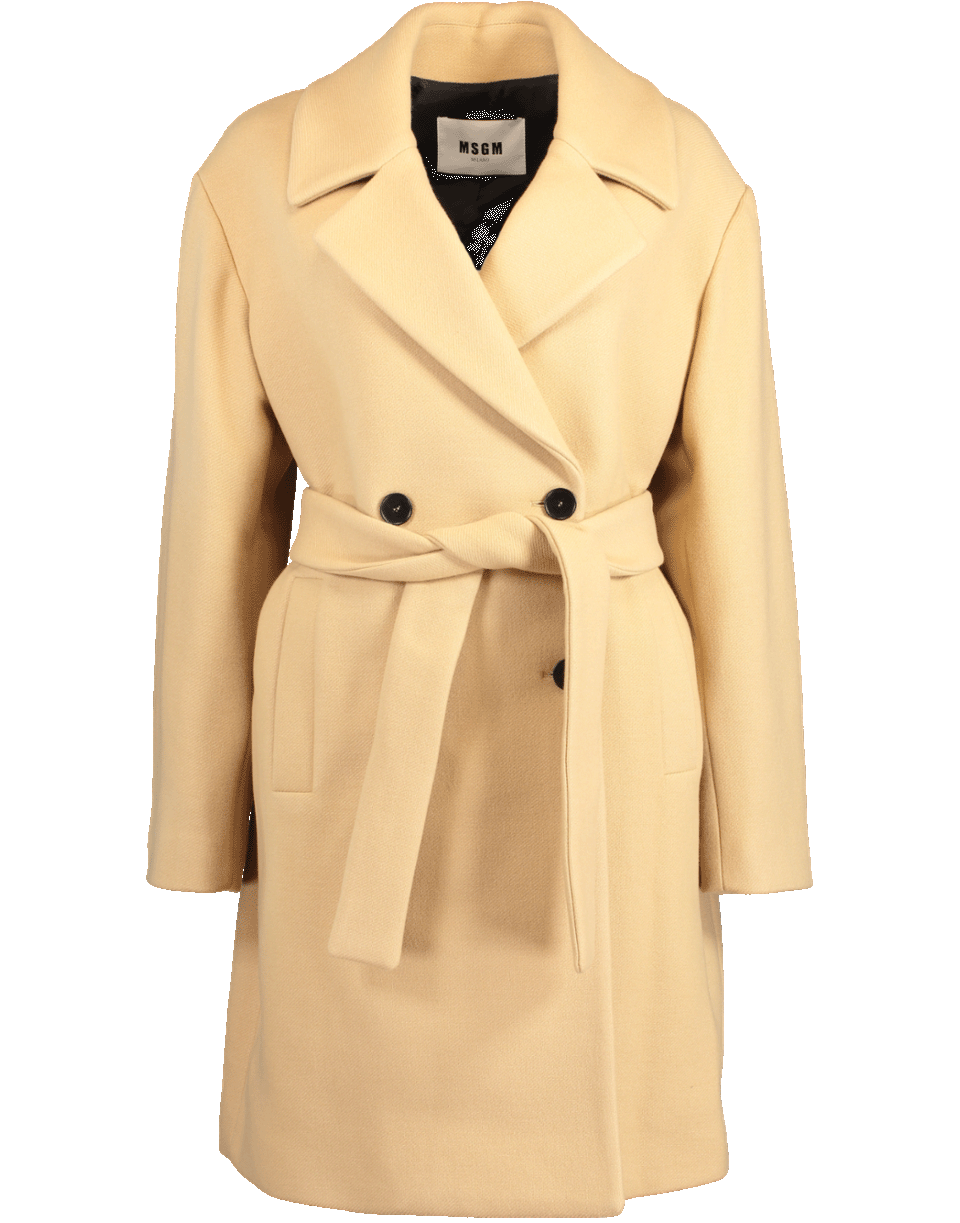 MSGM-Cappotto Self Belt Coat-