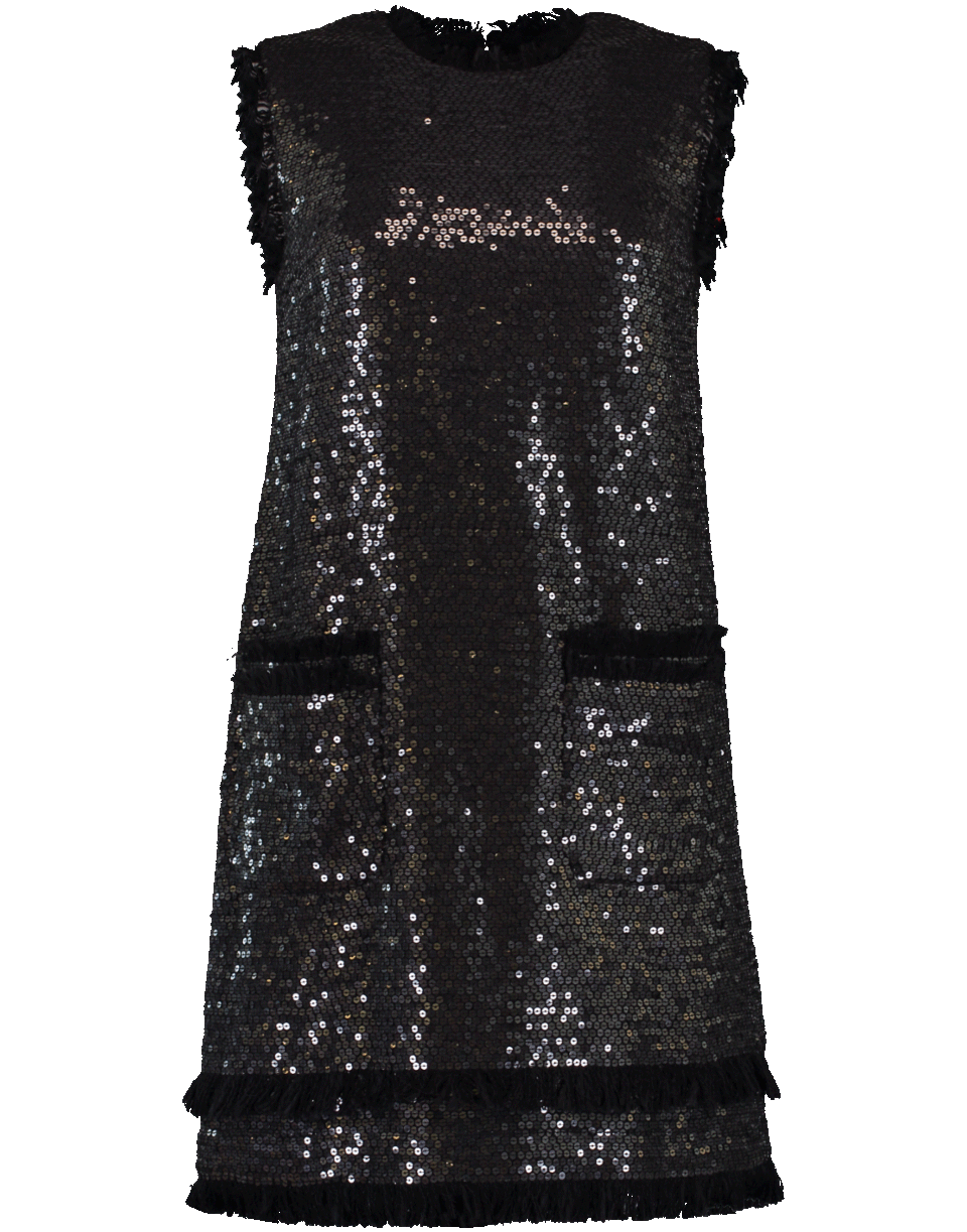MSGM-Tweed Shift Dress-