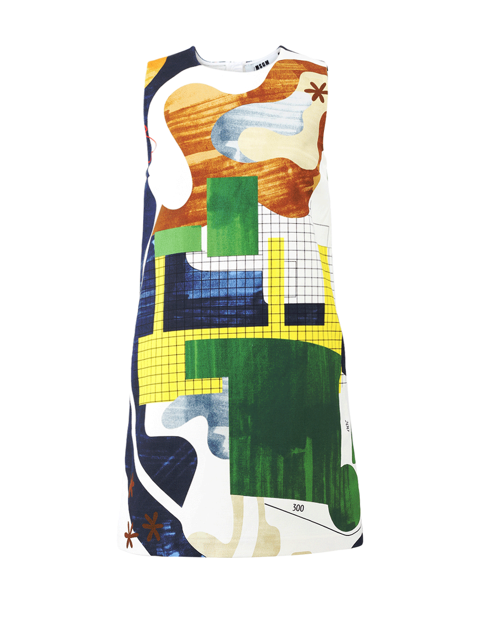MSGM-Printed Shift Dress-
