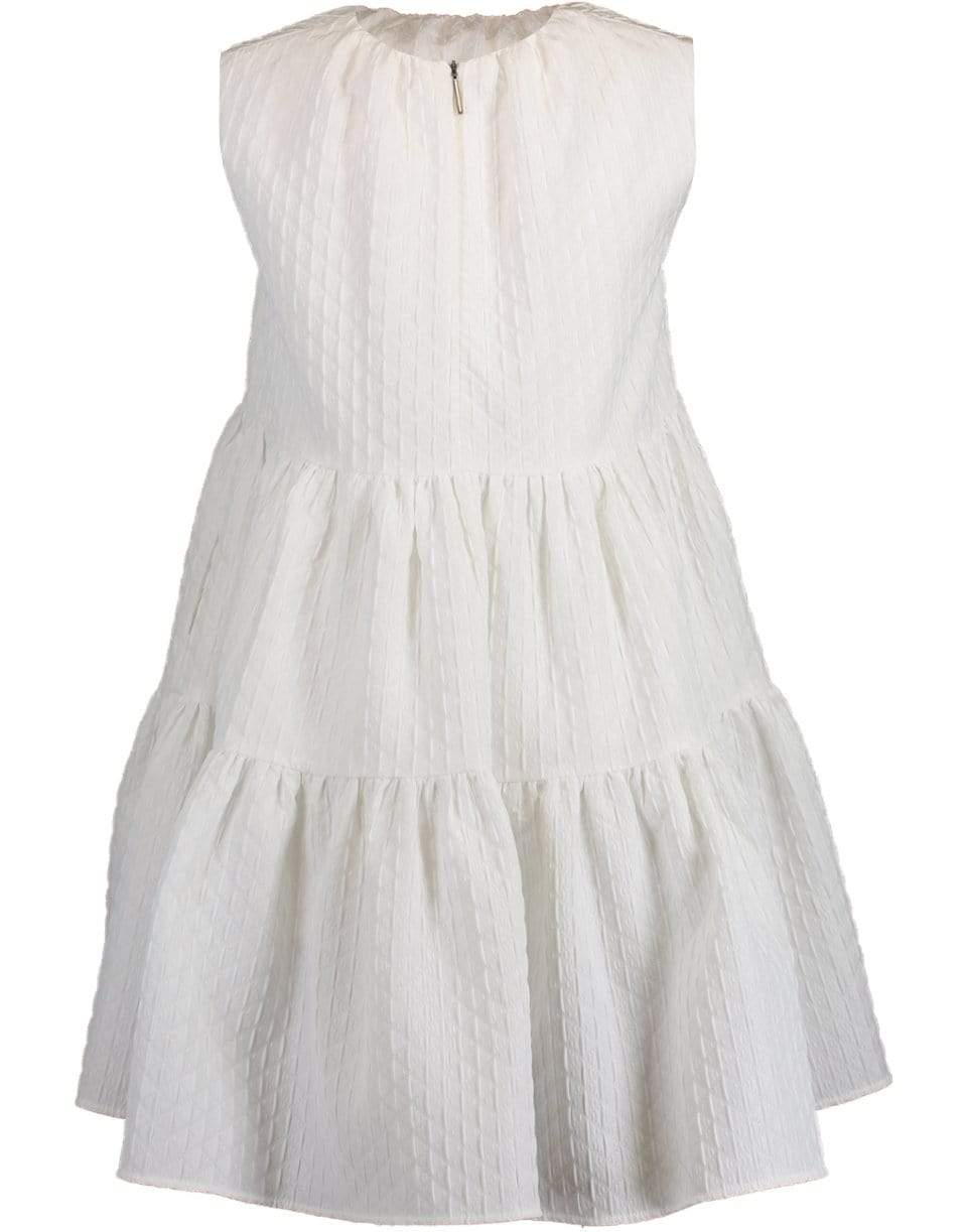 MSGM-White Sleeveless Trapeze Dress-